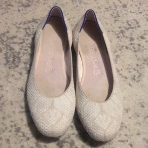 Rothy's Cream Flats Elegant Woven Design